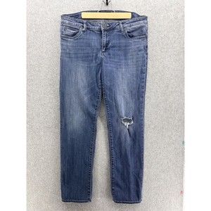 KUT from the Kloth Women's Blue Denim Jeans Distressed Size 12 Slim Cotton